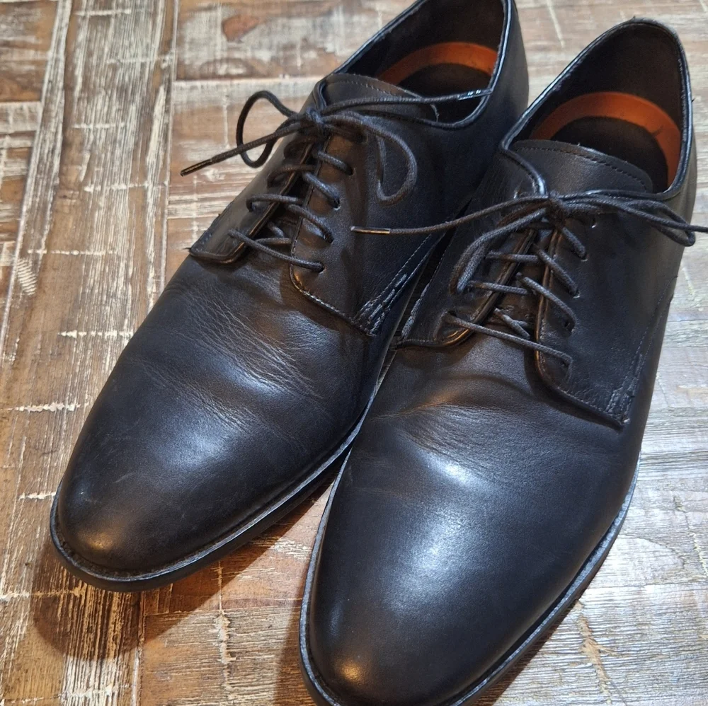 Cole Haan Men's Grand‎ Os Black Leather Oxford Lace Up Size 10.5 Dress Shoes